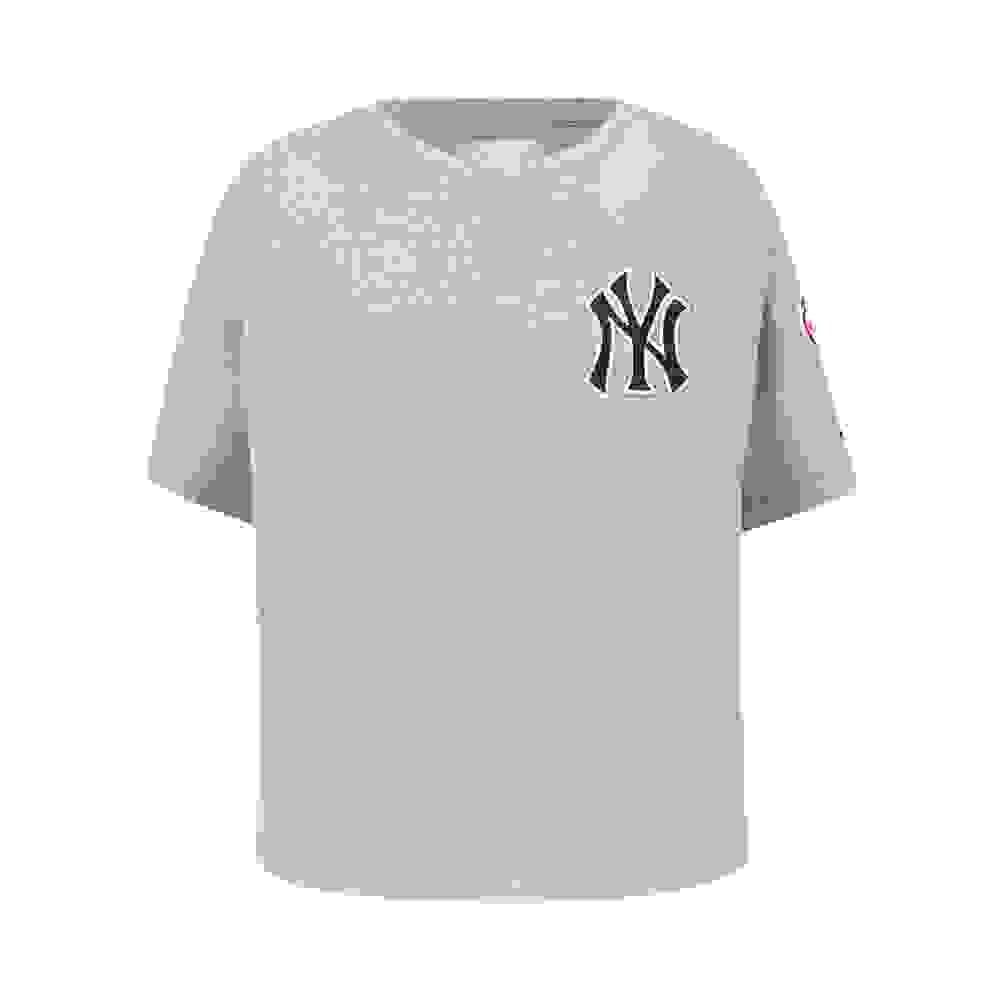 Pro Standard MLB New York Yankees Classic Big Girls' Grey Short Sleeve Boxy Top